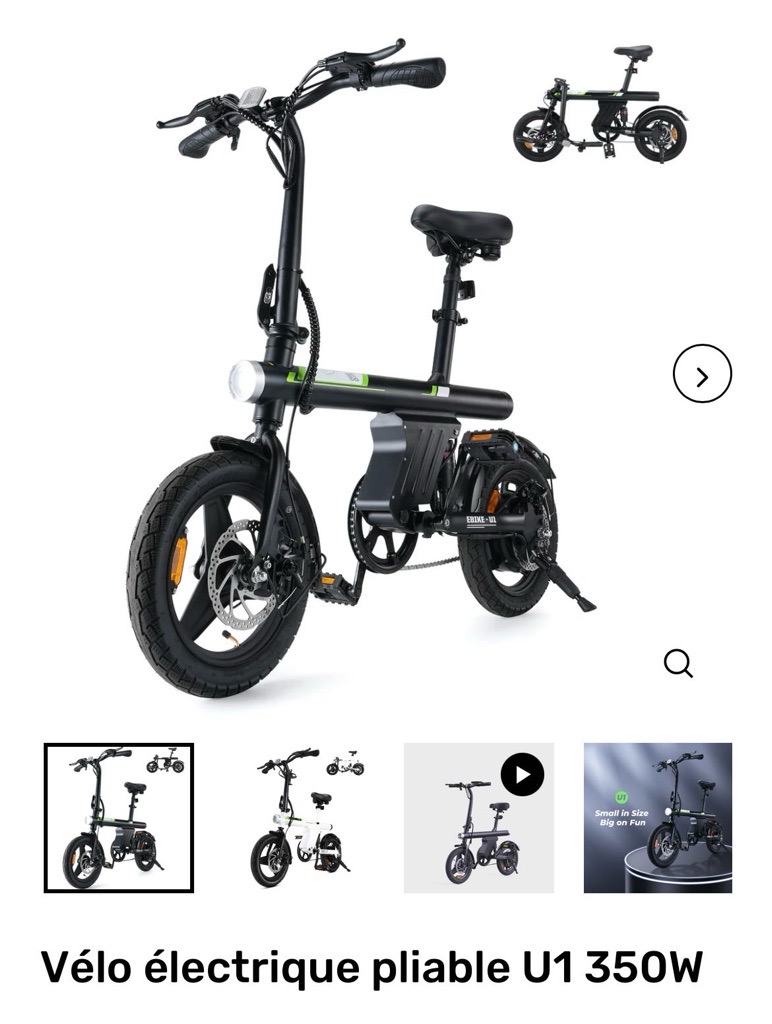 Vélo électrique pliable 