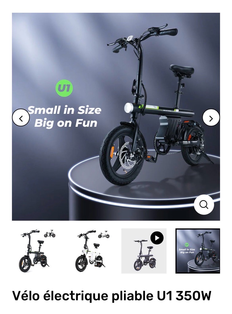 Vélo électrique pliable 