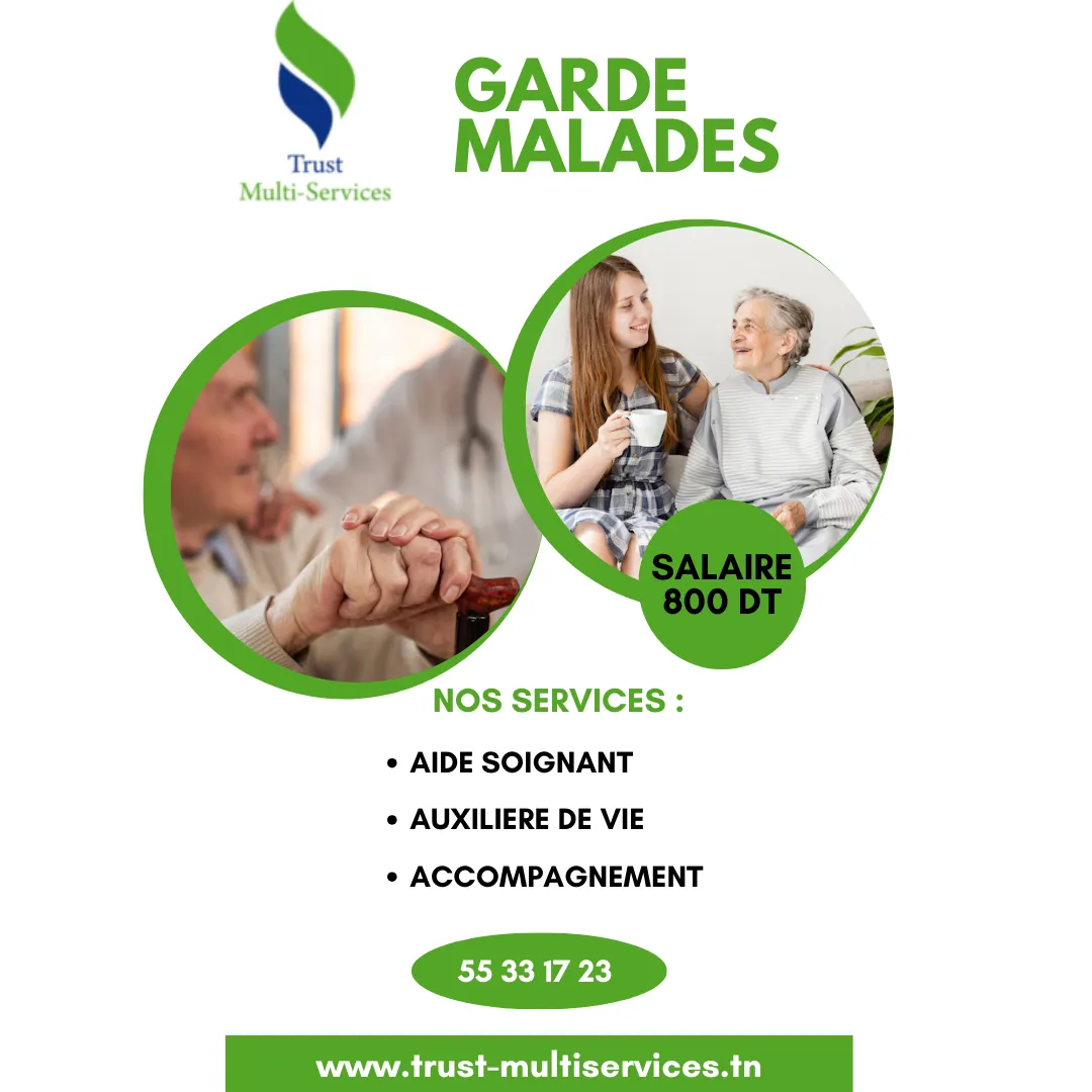 GARDES MALADES PAR MOIS A TUNIS
