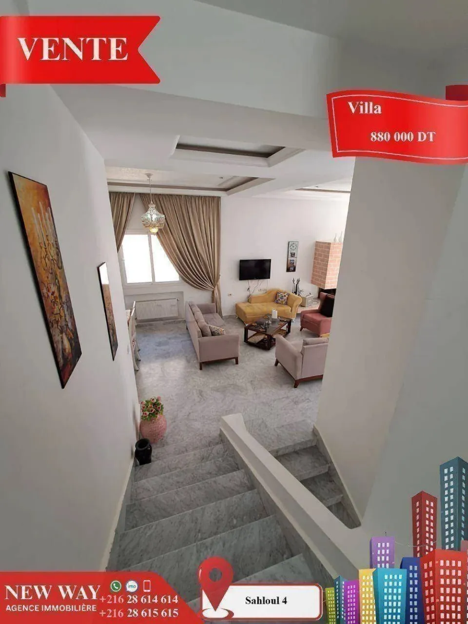 Villa à Sahloul 4 dans un quartier calme et Résidentiel