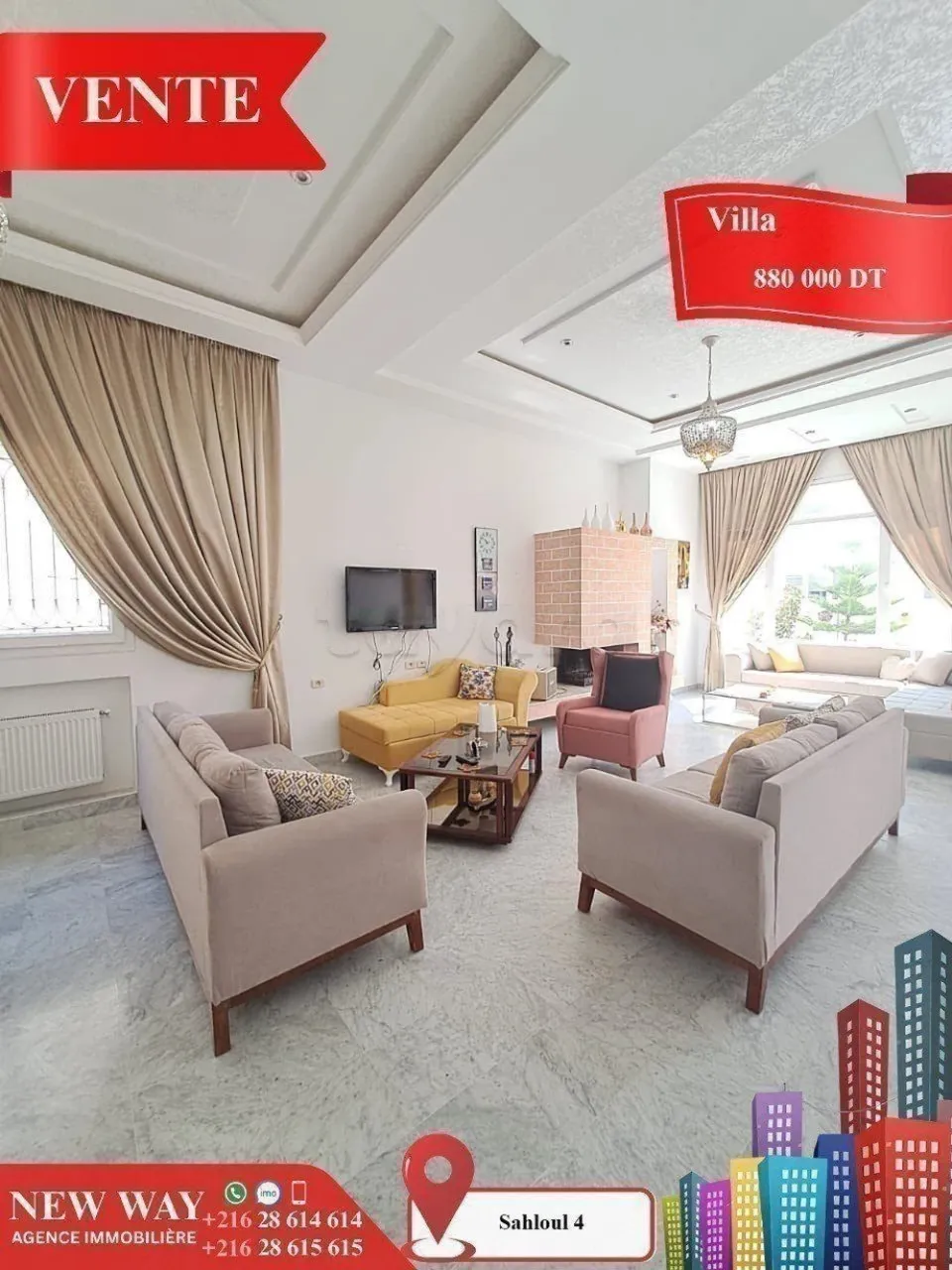 Villa à Sahloul 4 dans un quartier calme et Résidentiel