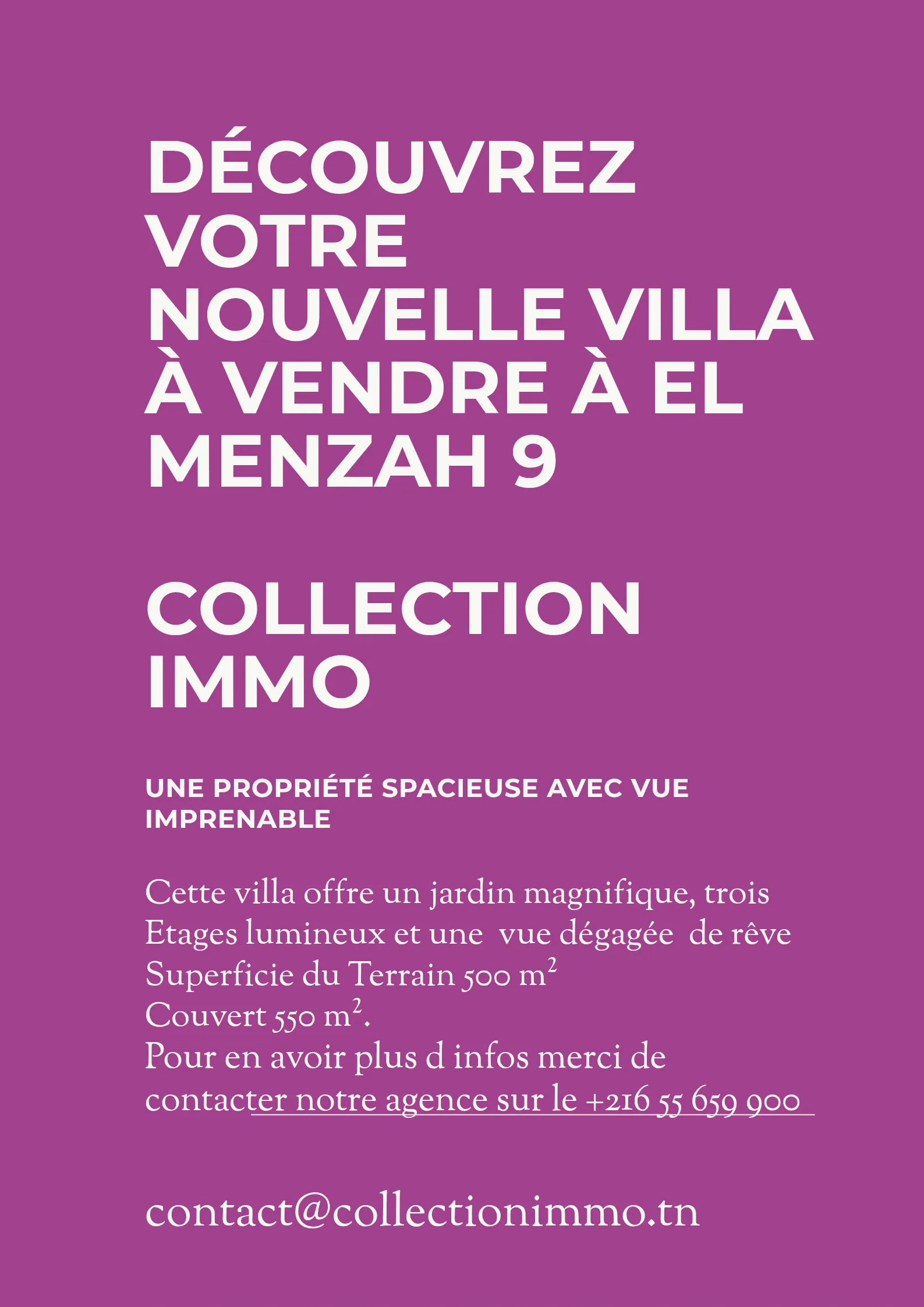 A Vendre une Villa à El Menzah 9