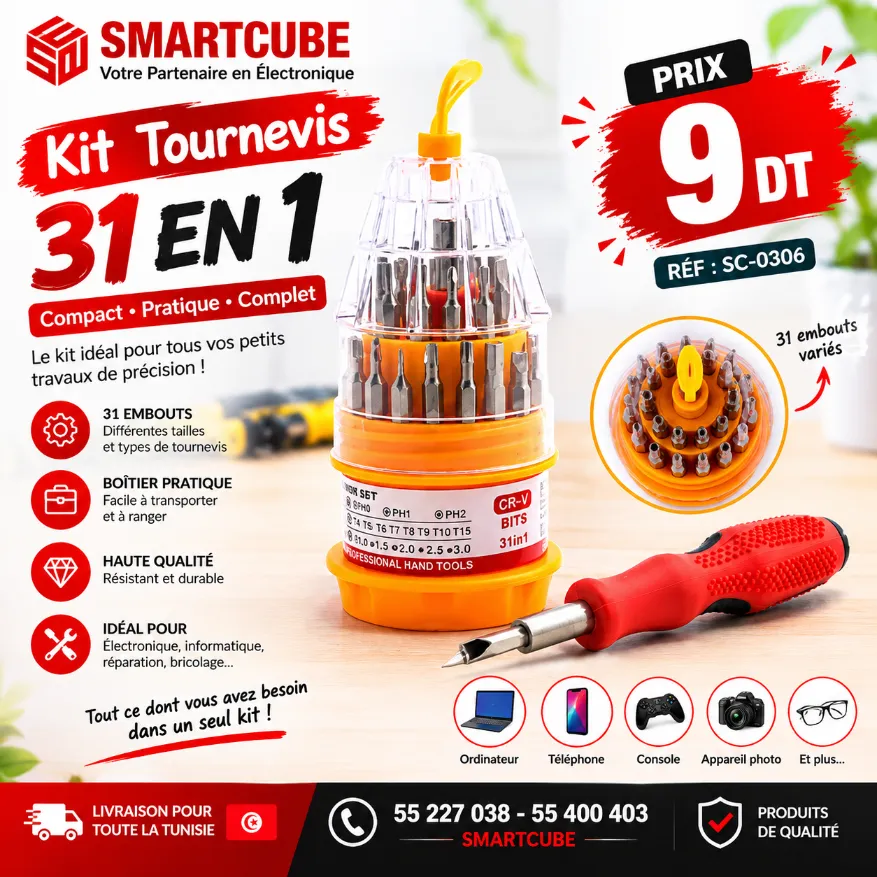 Kit Tournevis 31 en 1