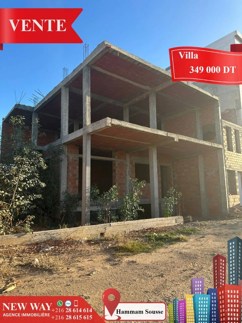 Villa inachevée à Hammam Sousse