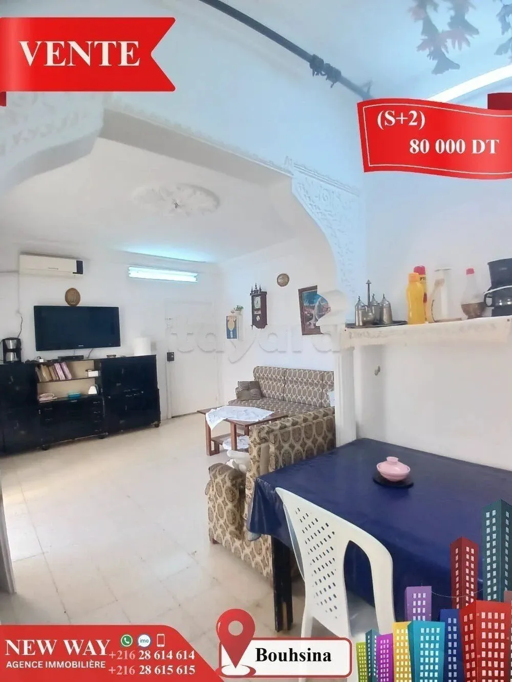 Appartement (S+2) à Bouhsina