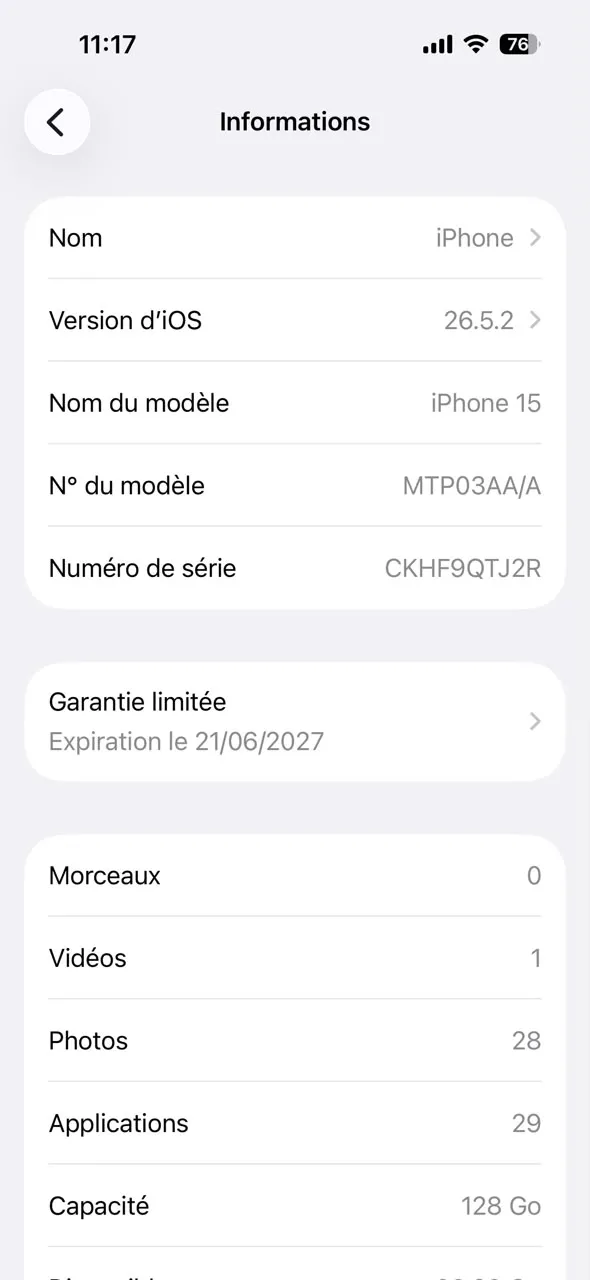 هاتف iPhone 15 أصلي، الهاتف جديد