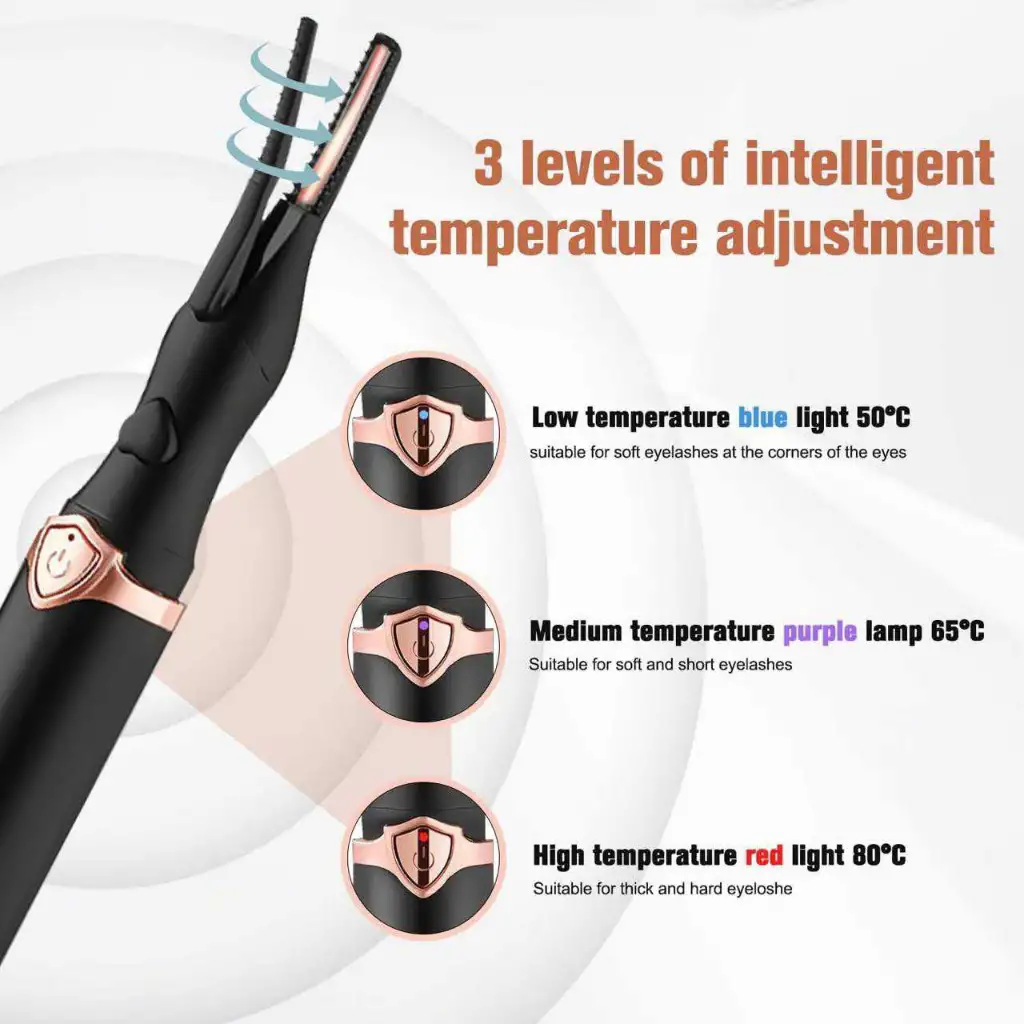Recourbe-Cils Chauffant Électrique Rechargeable 2en1