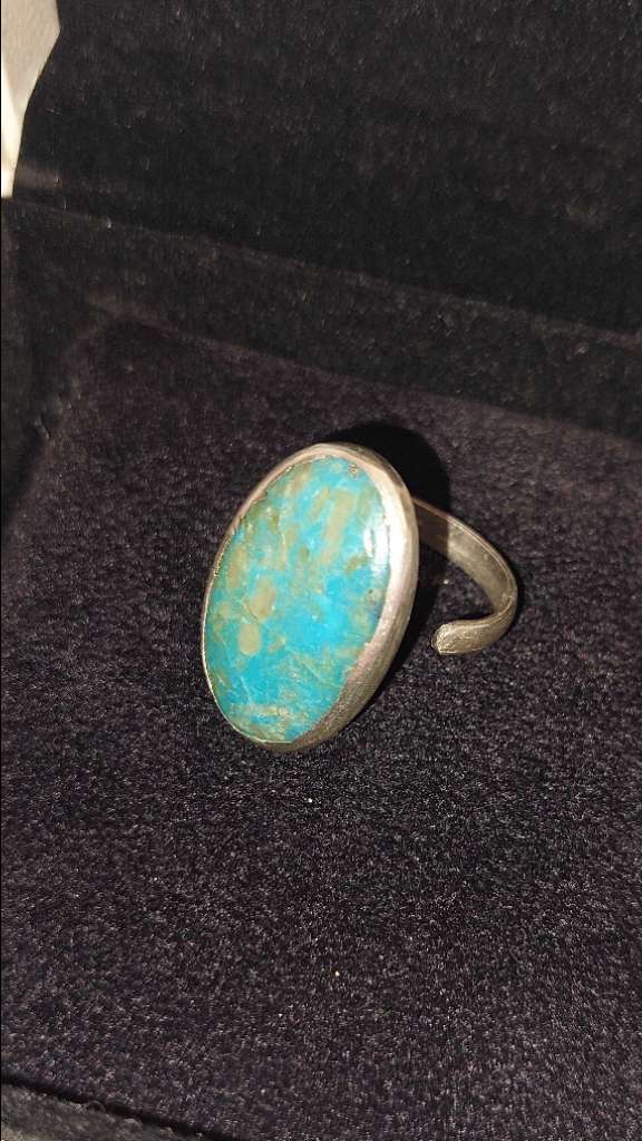 Bague en argent et Firouz Iranien 