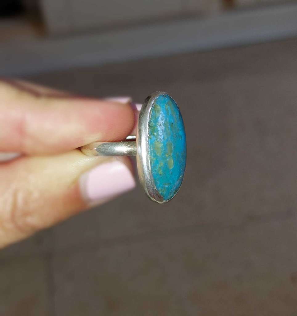 Bague en argent et Firouz Iranien