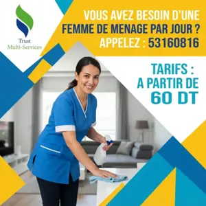 femme de menage par jour a borj louzir