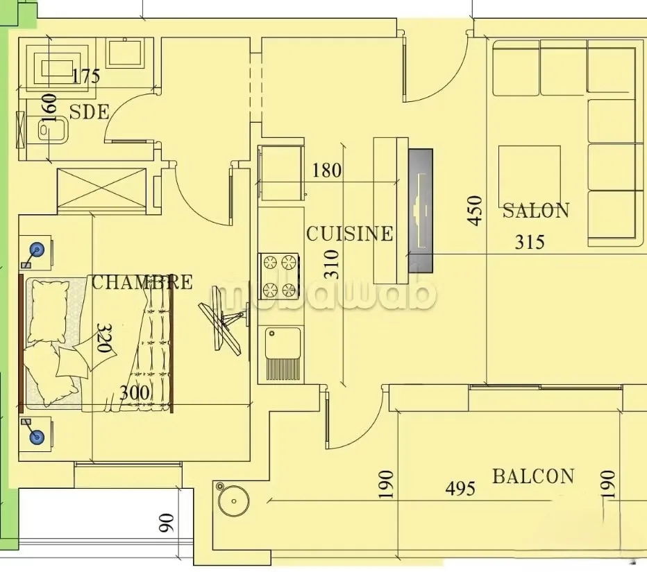 A Vendre Appartement S+1 Vue Sur Mer à AFH Mrezga, Nabeul 