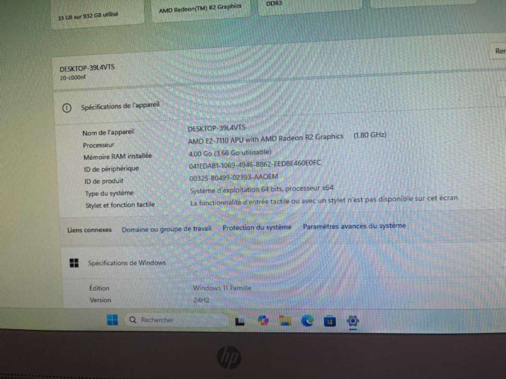 PC hp desktop