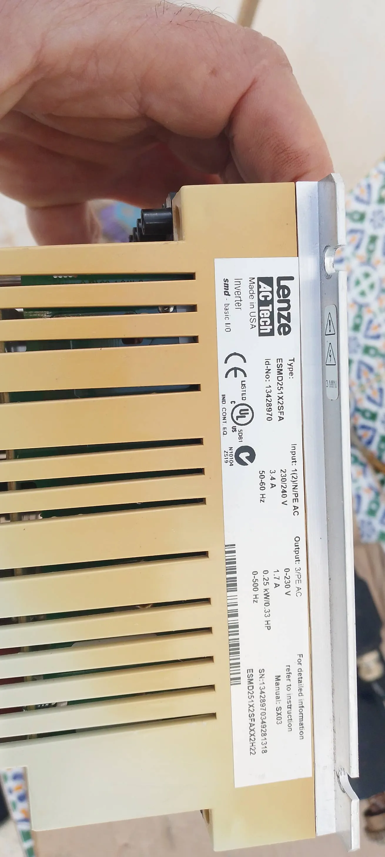 Ensemble moto reducteur +variateur 0.25 kw