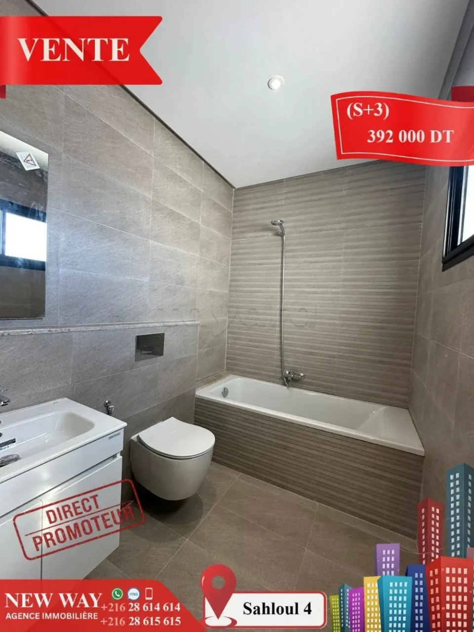 (S+3) Directe Promoteur à Sahloul 4