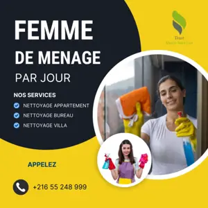 femme de ménage par jour en tunis 