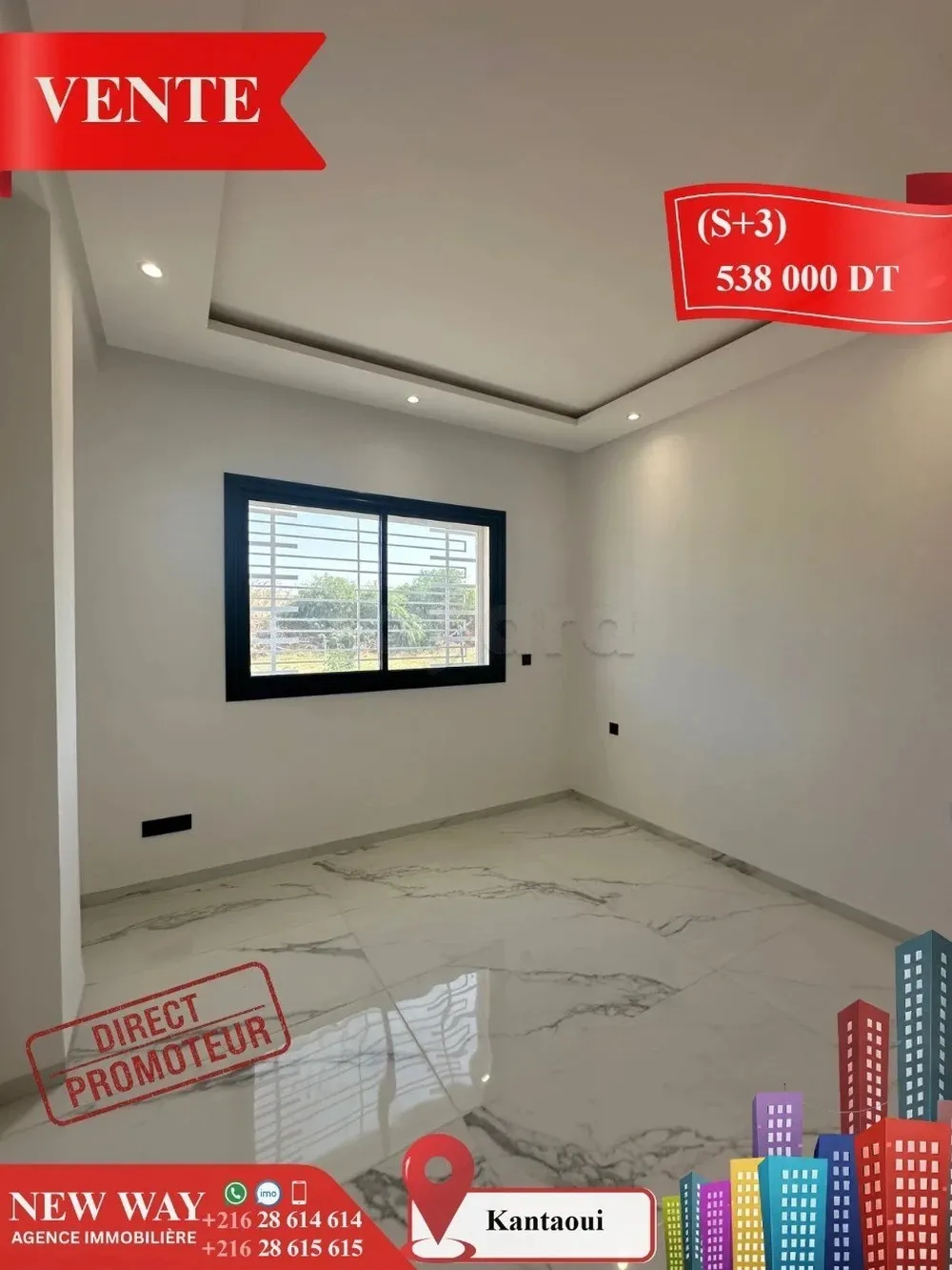 (S+3) à Kantaoui Direct Promoteur, Prés de la Mer
