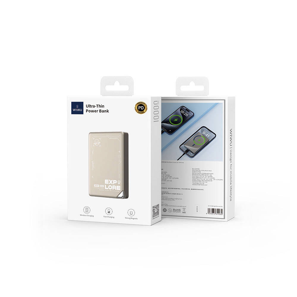 Wiwu Ultra Thin Magsafe Powerbank 10000mAh 15W Wi-P020
