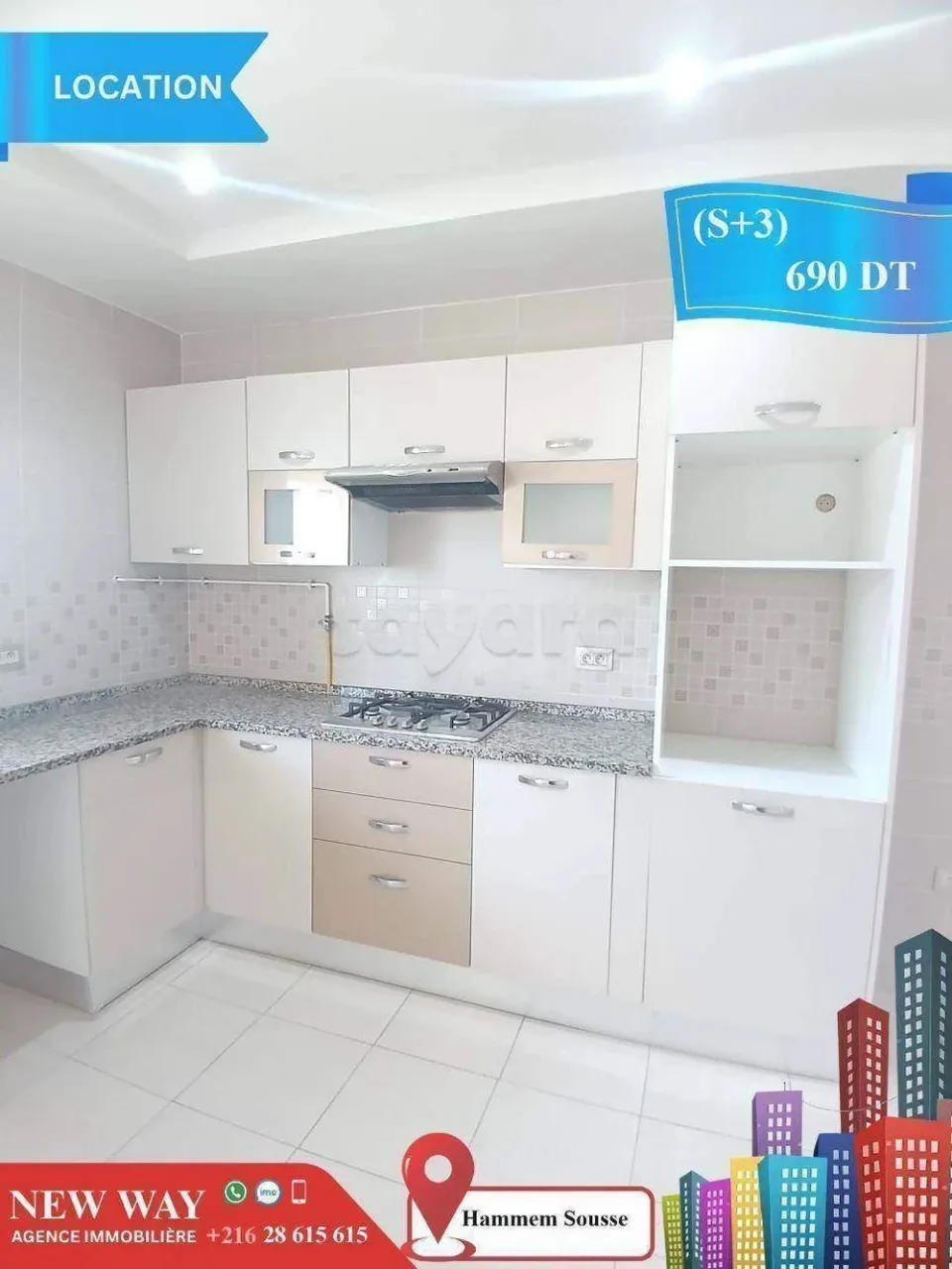 (S+3) à Hammem Sousse Prés Mosqué El Sahaba