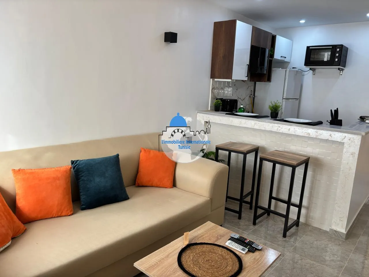 Location  annuelle un appartement en S+1 au RDC à khzema EST Sousse