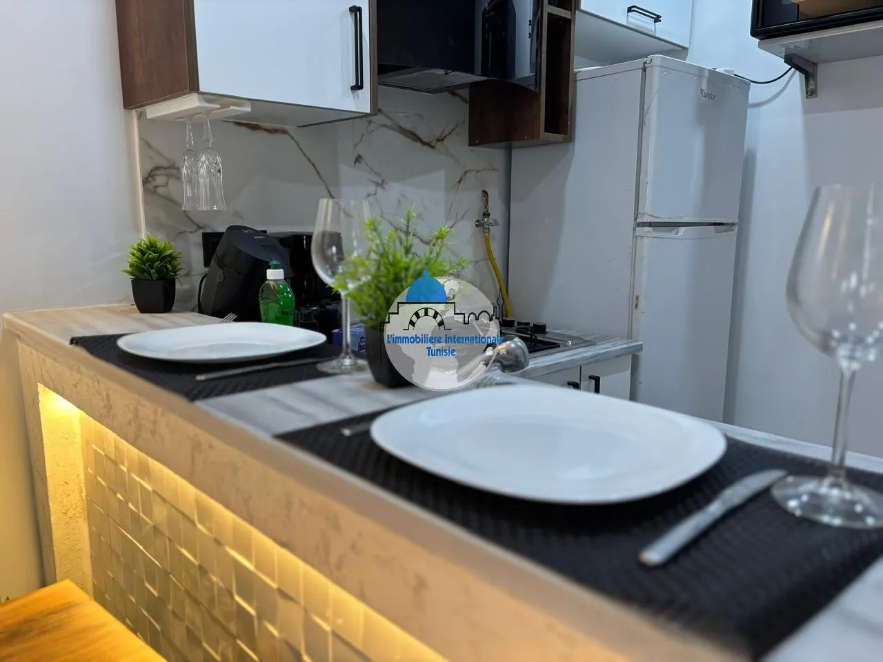 Location  annuelle un appartement en S+1 au RDC à khzema EST Sousse