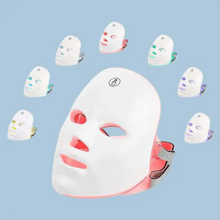masque facial de luminothérapie LED 7 couleurs pour le soin de la peau à domicile