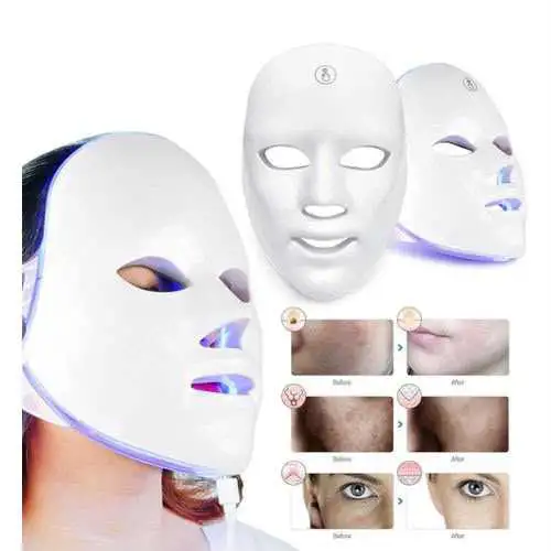masque facial de luminothérapie LED 7 couleurs pour le soin de la peau à domicile