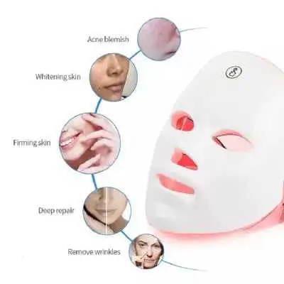 masque facial de luminothérapie LED 7 couleurs pour le soin de la peau à domicile