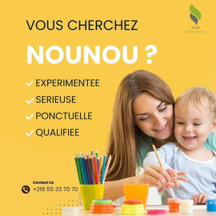 NOUNOU A DOMICILE A JARDINS EL MENZAH