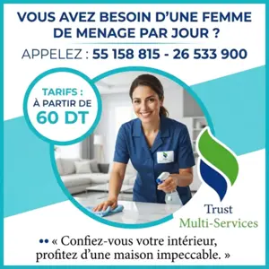 FEMME DE MENAGE PAR JOUR A CHATT MERIEM