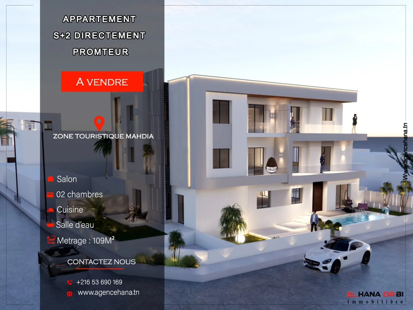 AGENCE EL HANA propose un nouveau projet à vendre à zone touristique Mahdia