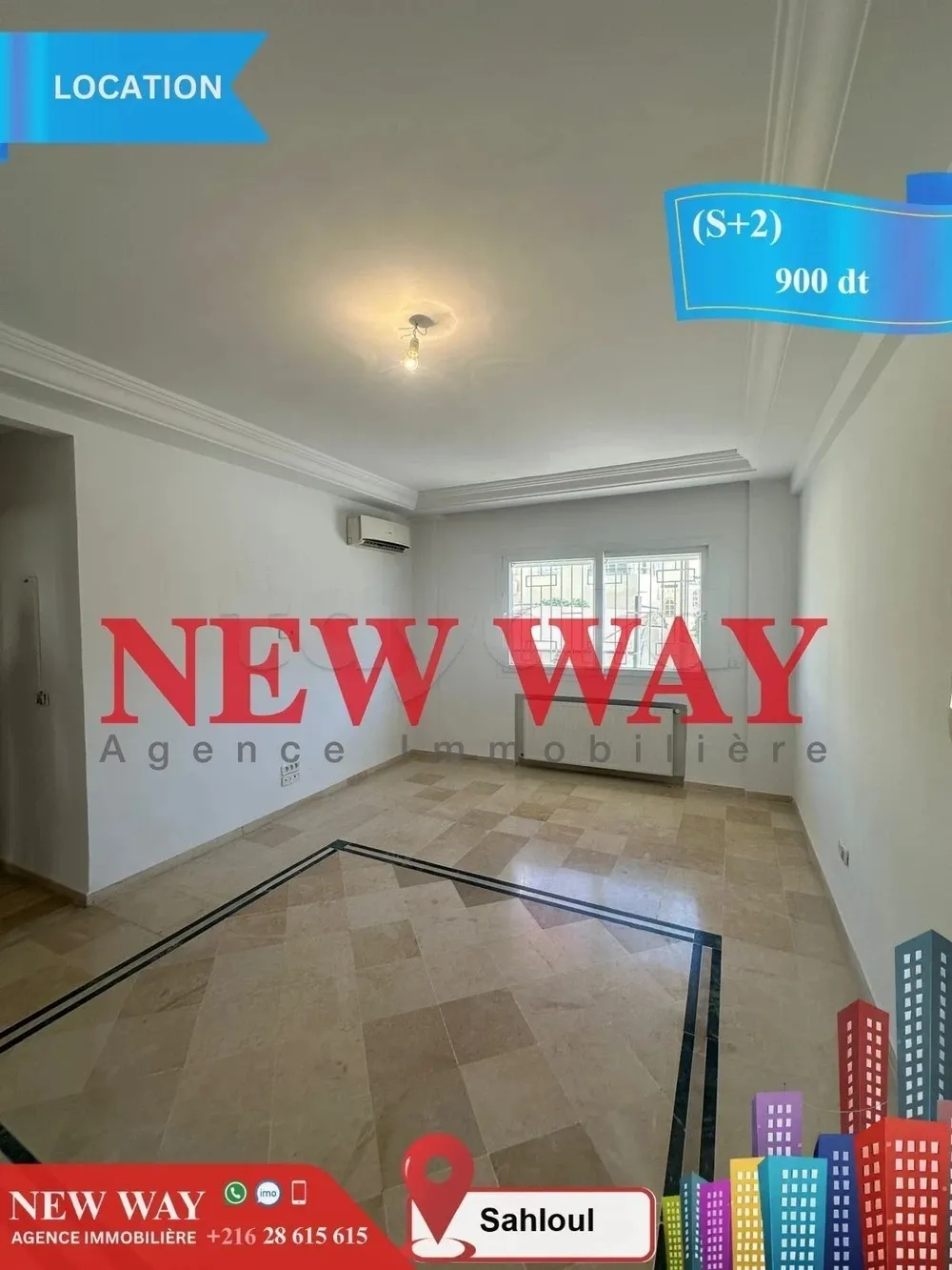 (S+2) à Sahloul au rez de chaussée