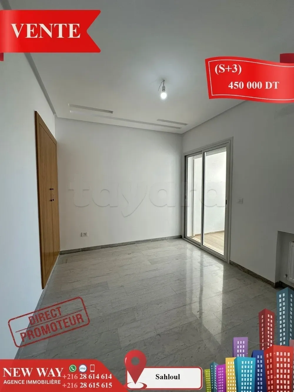 (S+3) Directe Promoteur à Sahloul 4