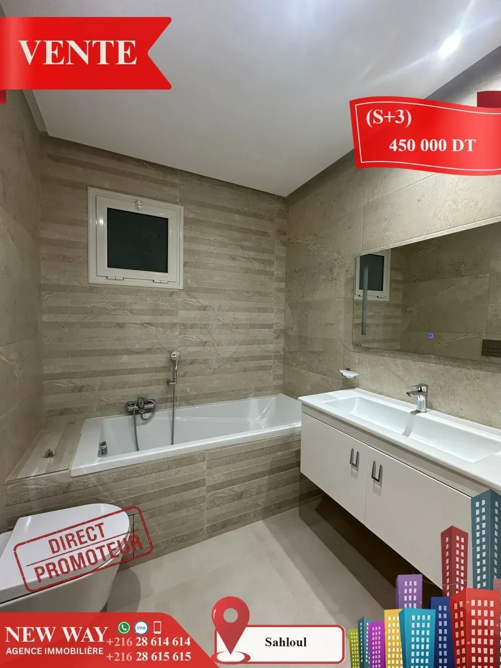 (S+3) Directe Promoteur à Sahloul 4