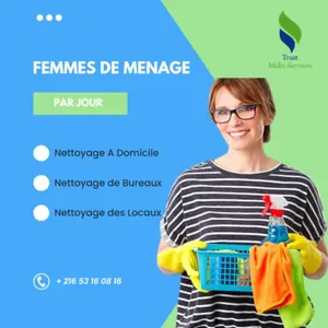 FEMME DE MENAGE PAR JOUR A EL OUARDIA