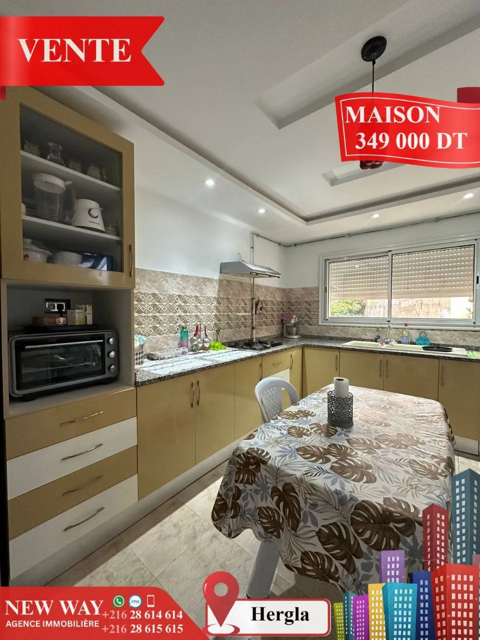 Maison à Hergla, Proche de toutes Commodités