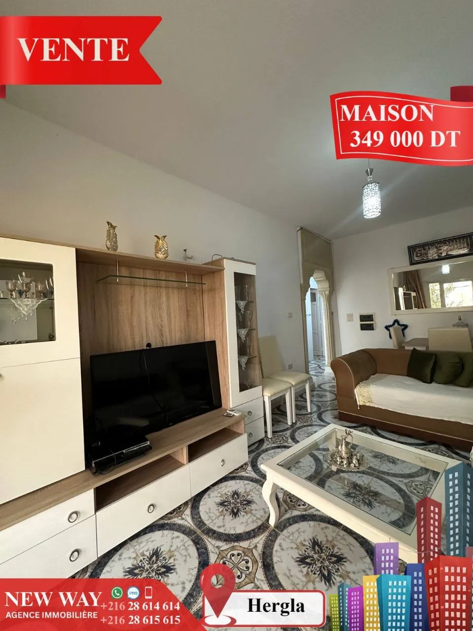 Maison à Hergla, Proche de toutes Commodités