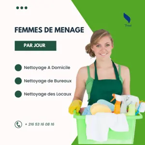 FEMME DE MENAGE PAR JOUR A HRAIRIA