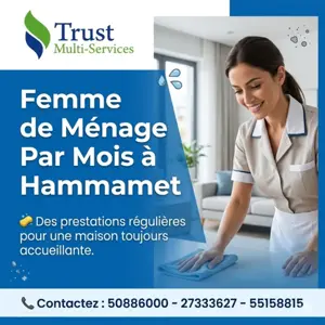 FEMME DE MENAGE PAR MOIS A