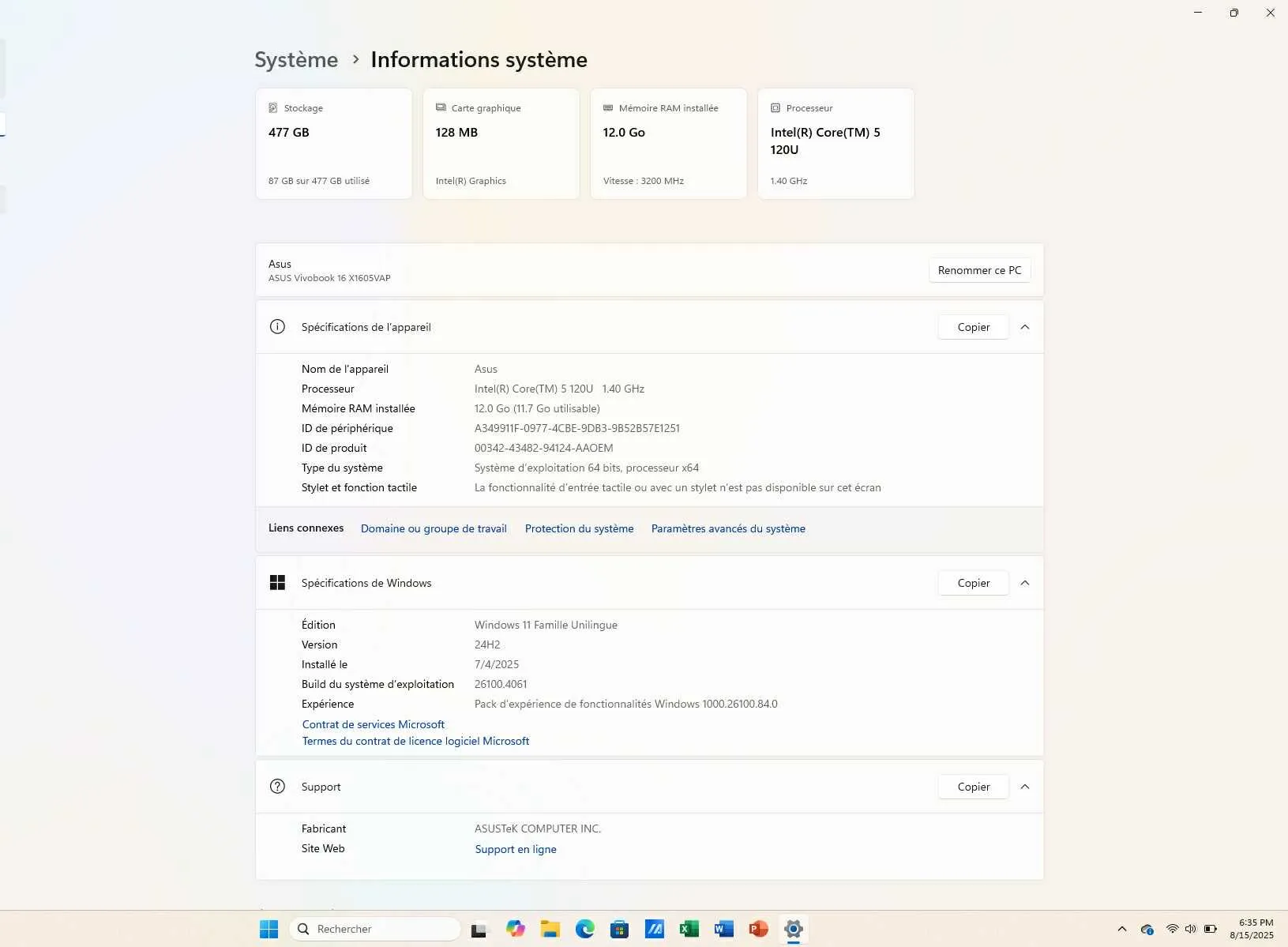ASUS Vivobook X1605VAP