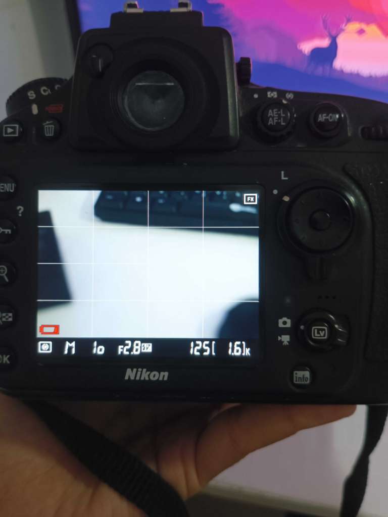 Caméra professionelle Nikon D800 avec objectif