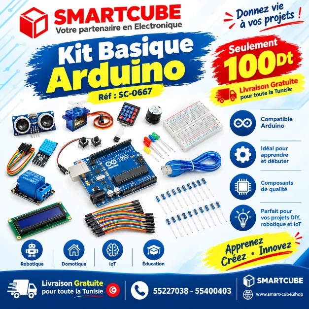 Kit Basique Arduino – LIVRAISON GRATUITE