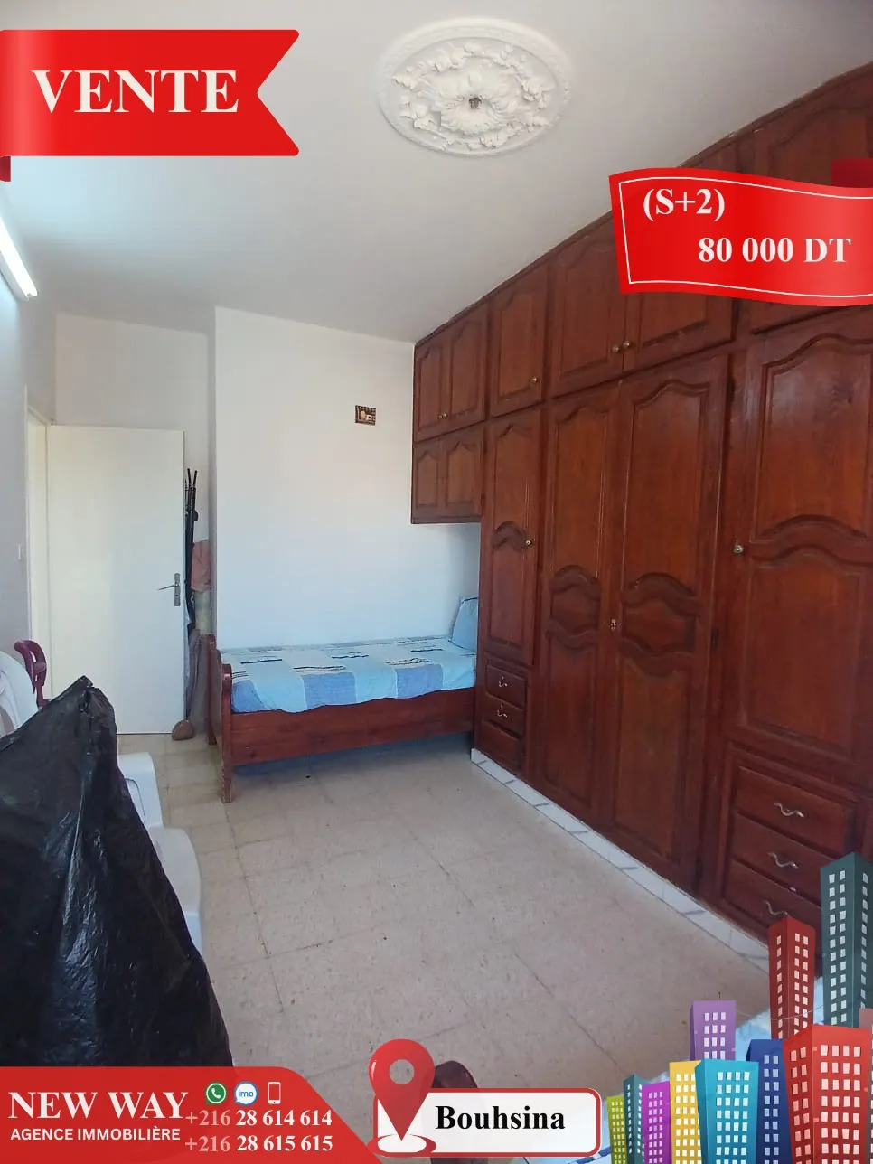 Appartement (S+2) à Bouhsina