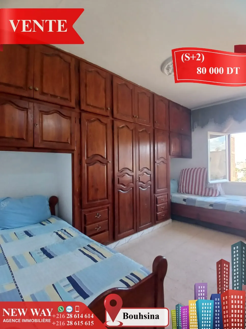 Appartement (S+2) à Bouhsina