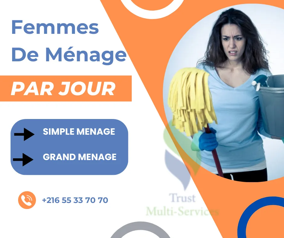 FEMME DE MENAGE PAR JOUR A EL MANAR