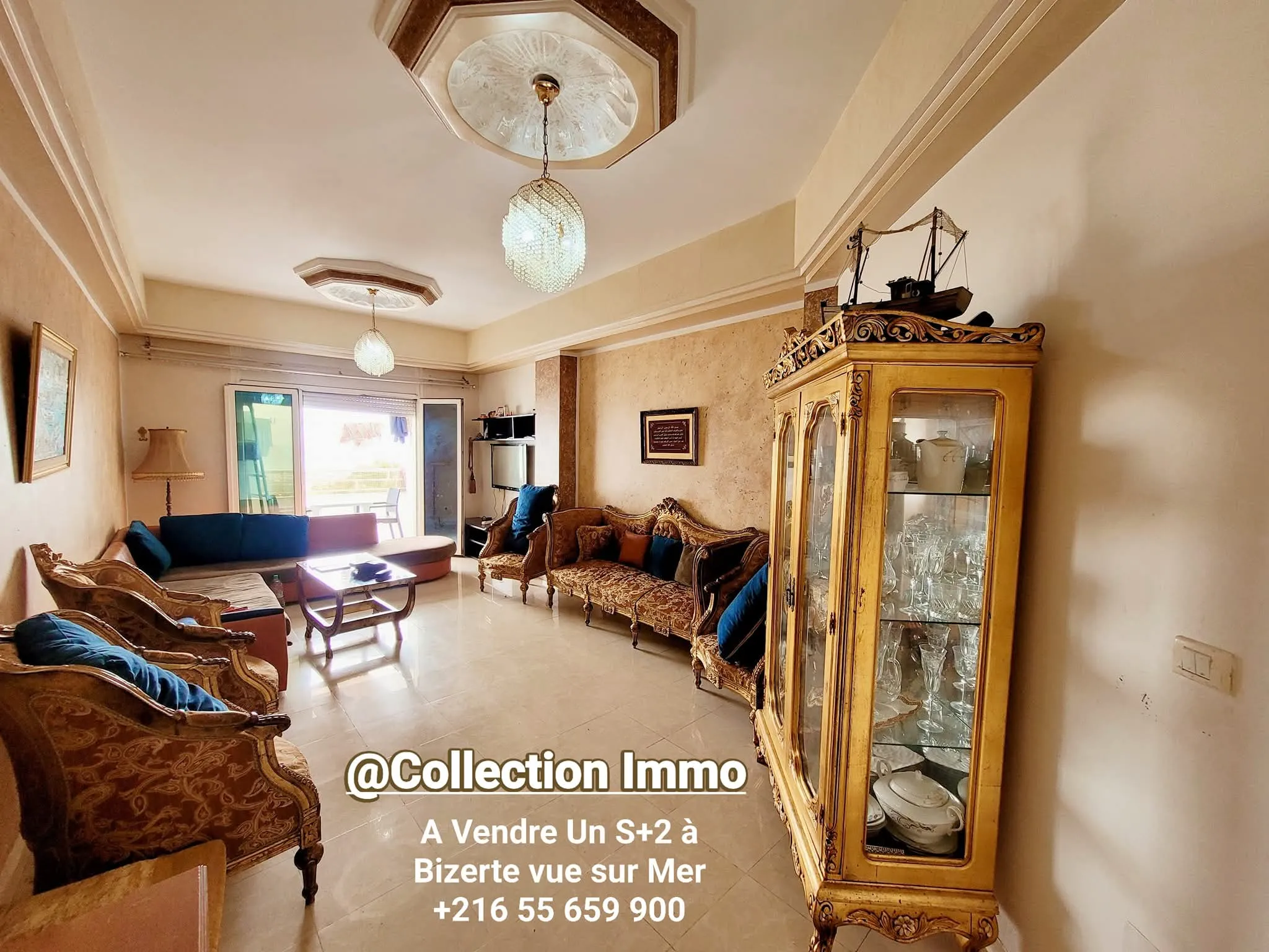 A Vendre un Appartement S2 à Bizerte vue sur Mer