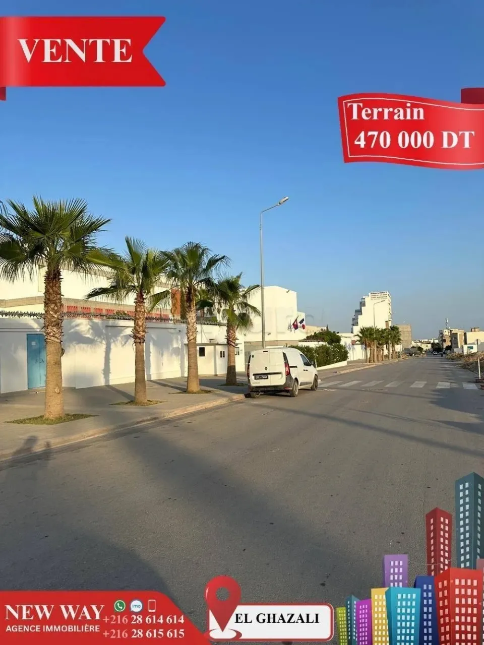 Terrain Fait l'angle à Bouhsina, Prés de l'école Française