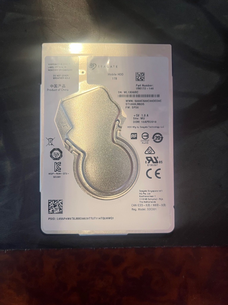 disque dur SEAGATE  1tb pc /ps3/4/xbox360............................................