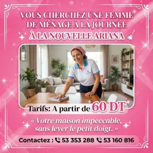 femme de menage par jour nouvelle ariana