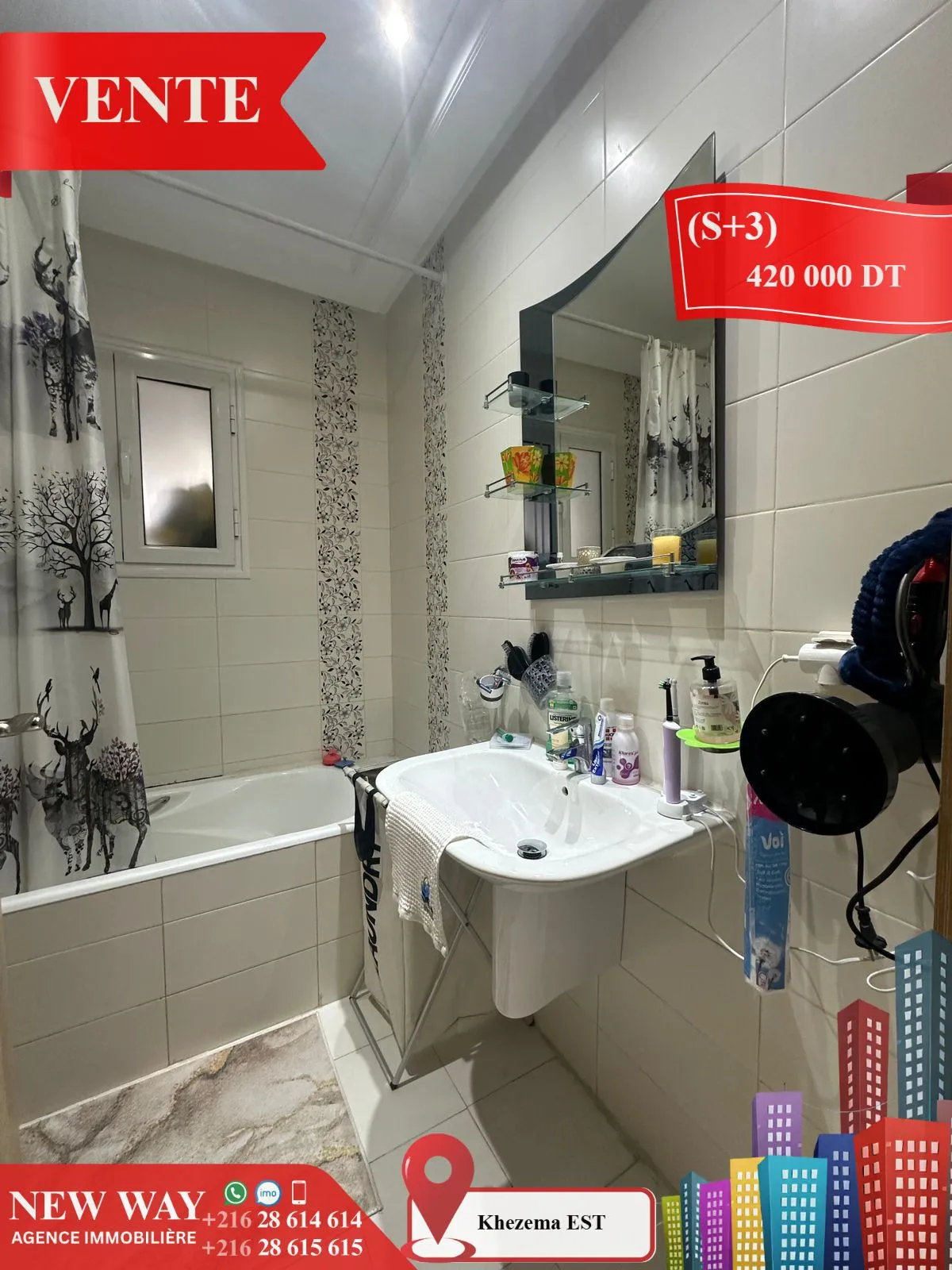 (S+3) à Khezema EST avec Place de Parking