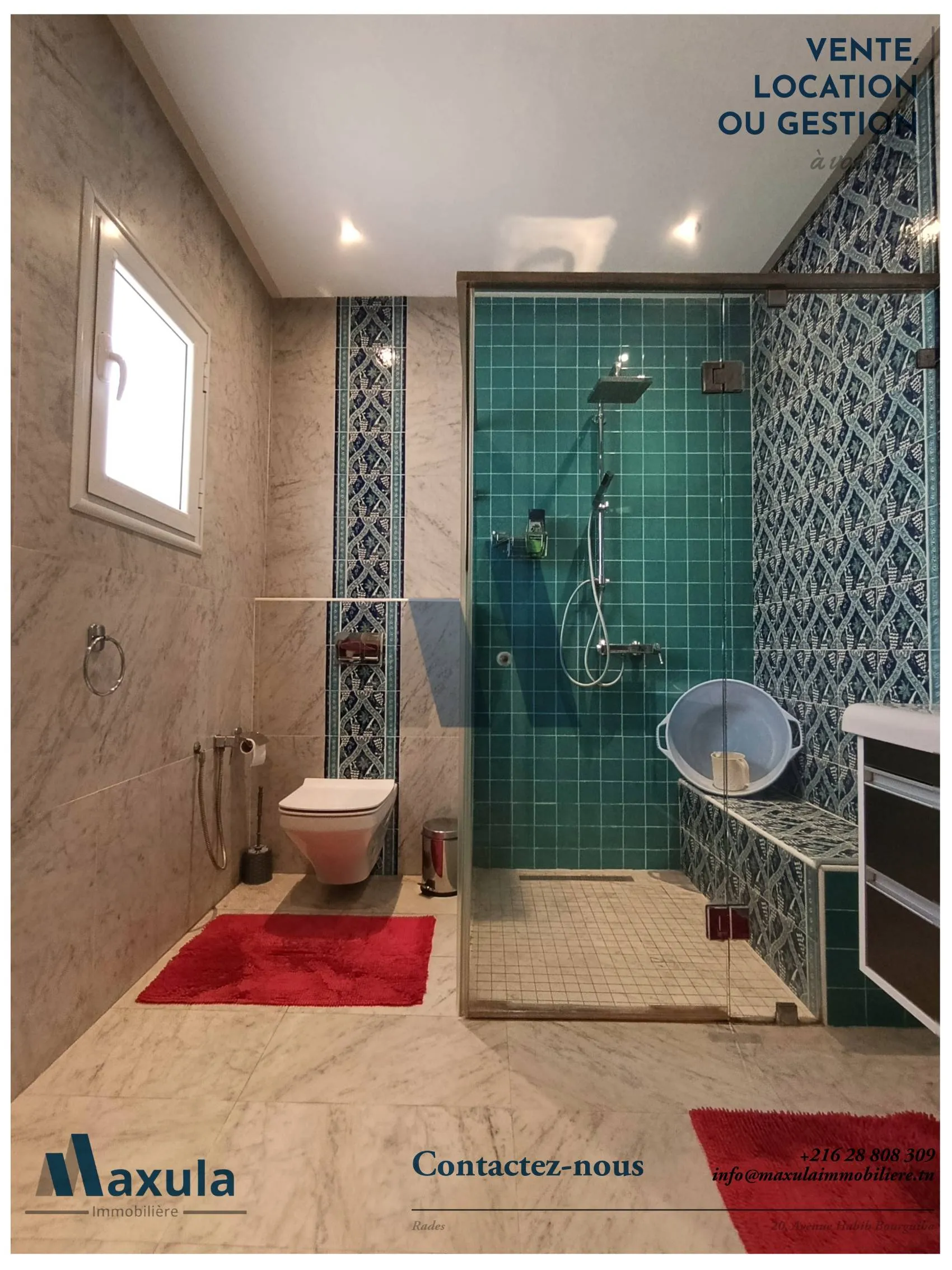 À VENDRE SUPERBE VILLA S+5 DE PLAIN PIED À RADES VILLE